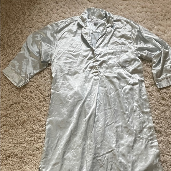Miss Elaine Shimmering Sky Blue Nightshirt - Picture 1 of 5